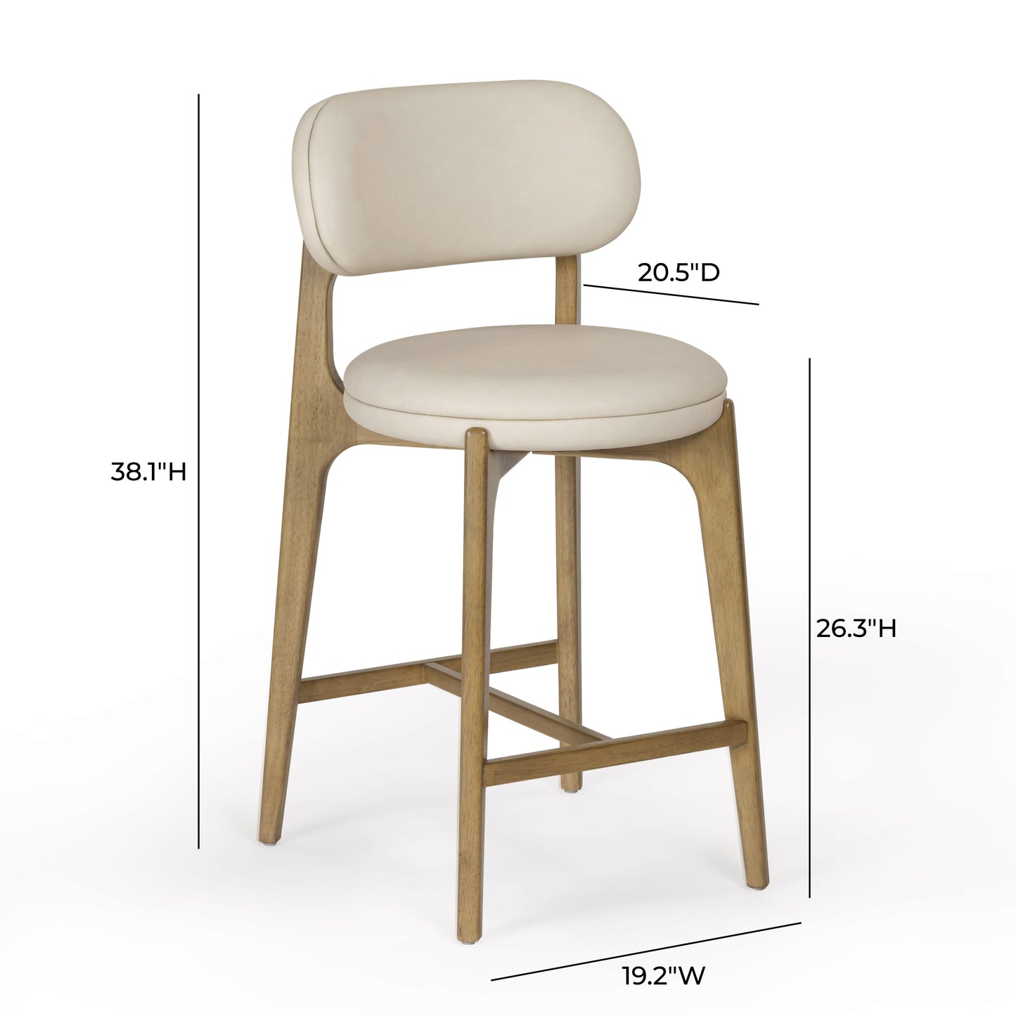 Carnation Counter Stool - Off-White - Image 7