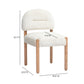 Bruno Thick Performance Chenille Arched Back Dining Chair - Cream - Image 7