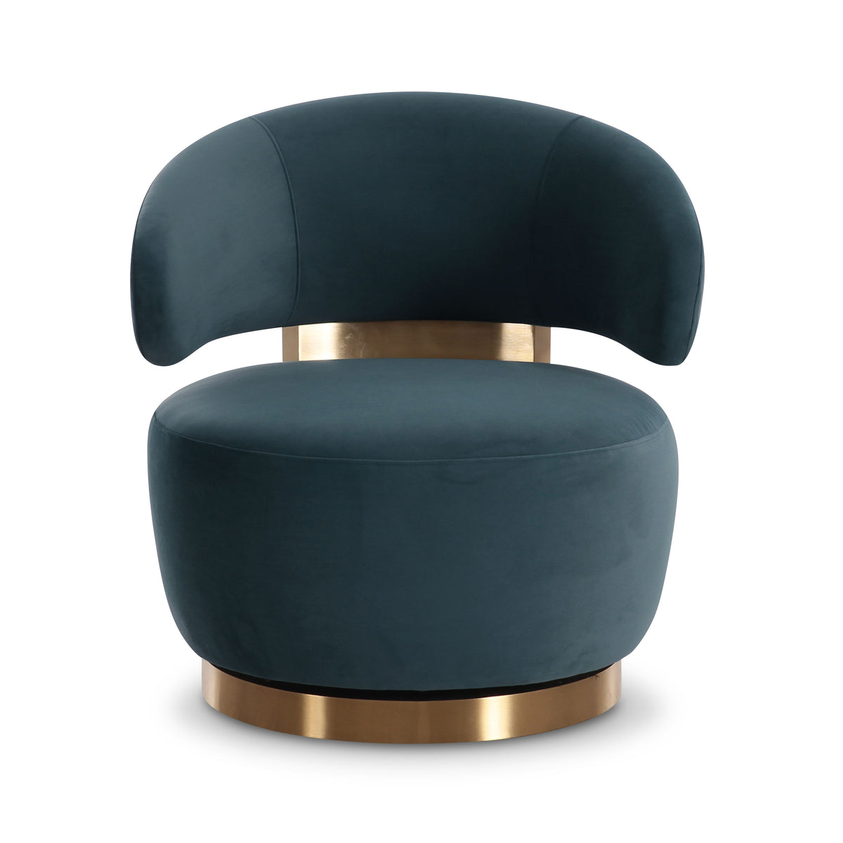 Austin Swivel Accent Chair - Dark Teal - Image 3