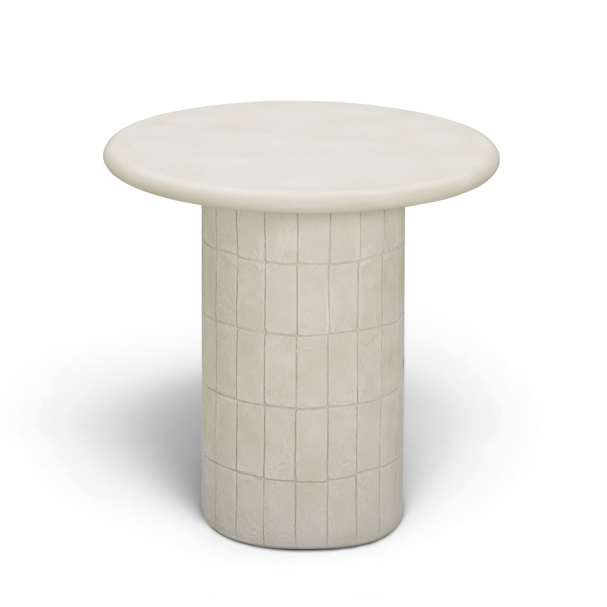 Fafo Beige Indoor/Outdoor Concrete Side Table - Image 2