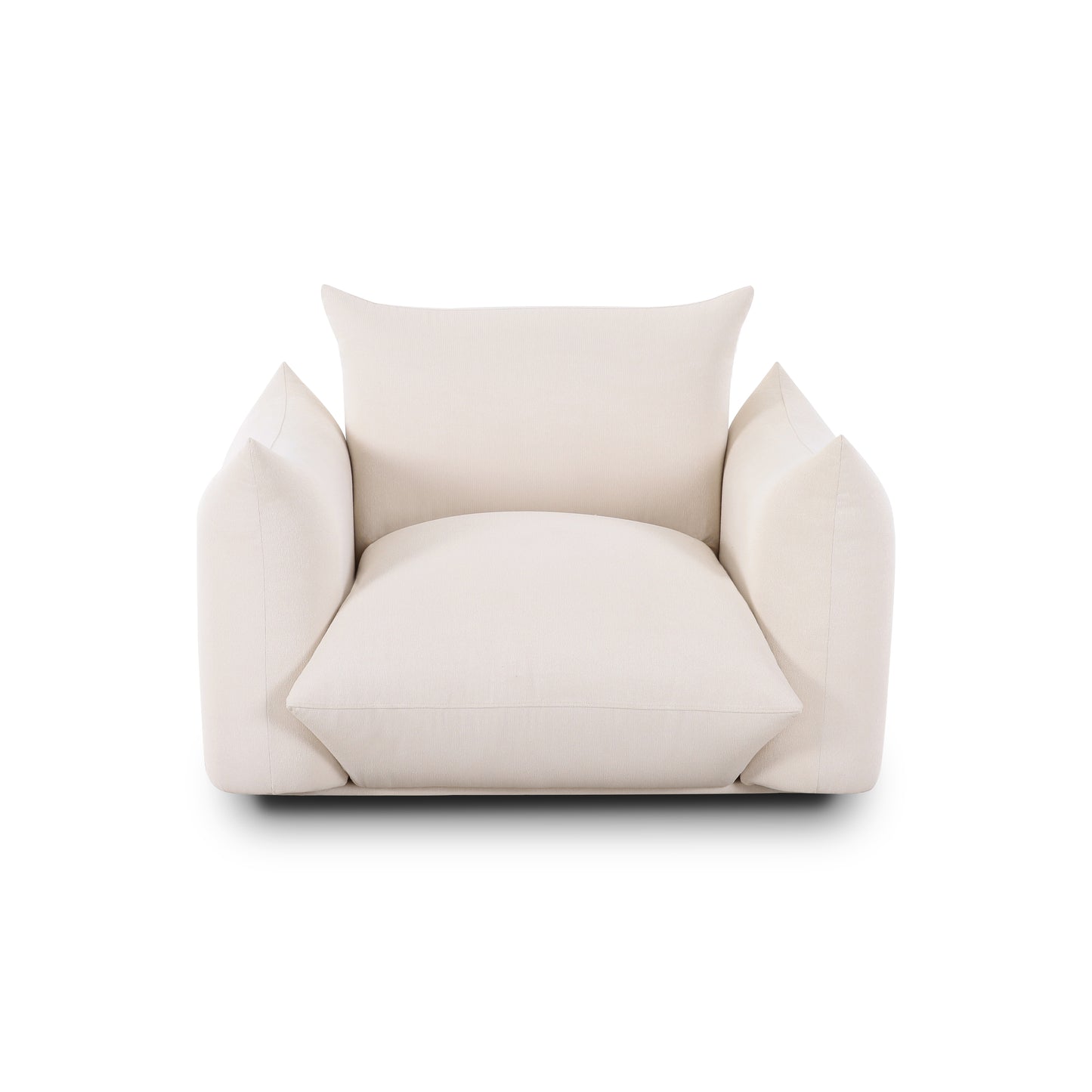 Saint Tropez Stuffed Indoor/Outdoor Armchair - Cream - Image 2