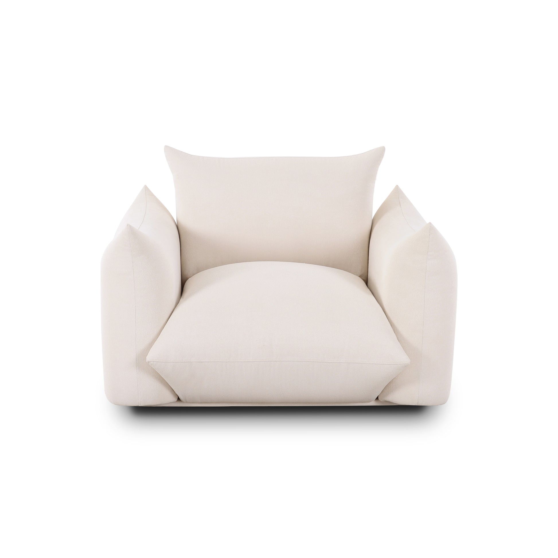 Saint Tropez Stuffed Indoor/Outdoor Armchair - Cream - Image 2