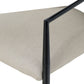 Forte Cream Linen Forged Iron Dining Chair - Image 6