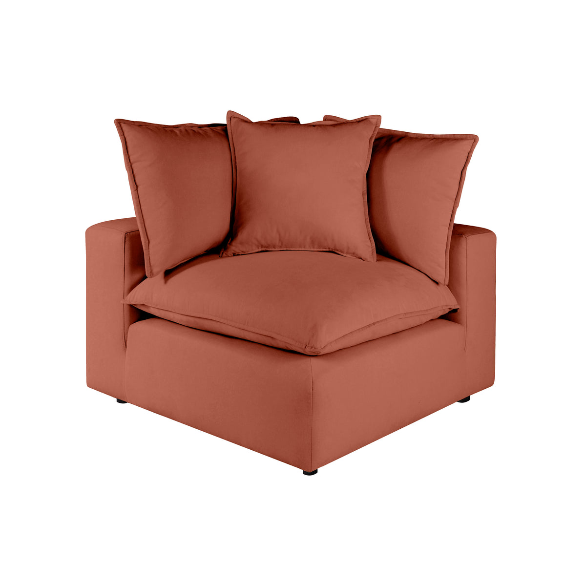 Cali Modular Corner Chair - Rust - Image 1