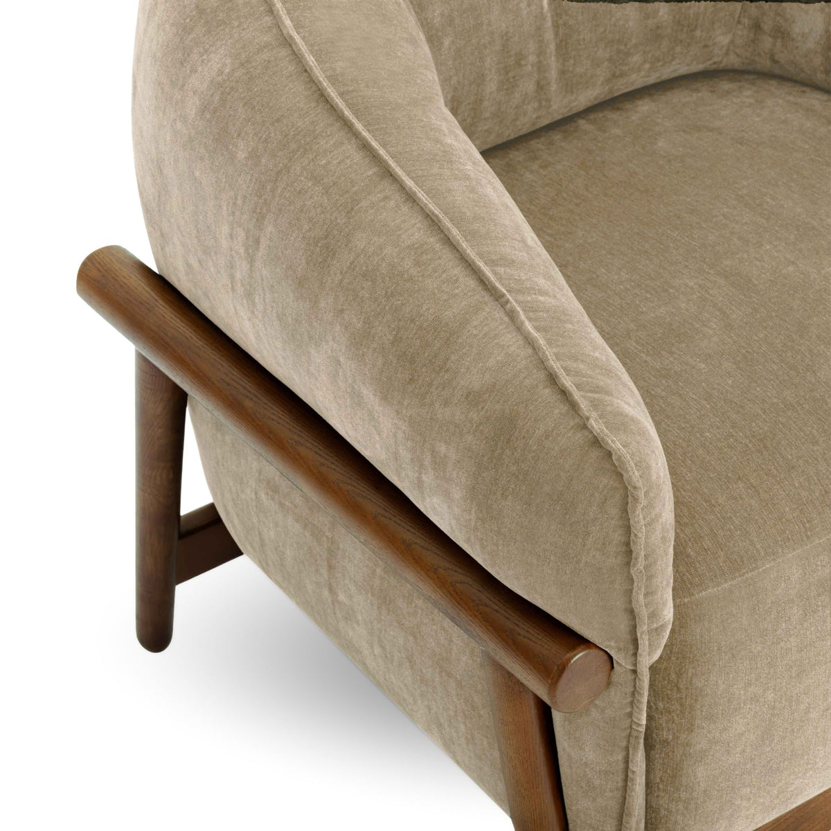 Piedmont Upcycled Contract-Grade Chenille Accent Chair - Taupe - Image 5