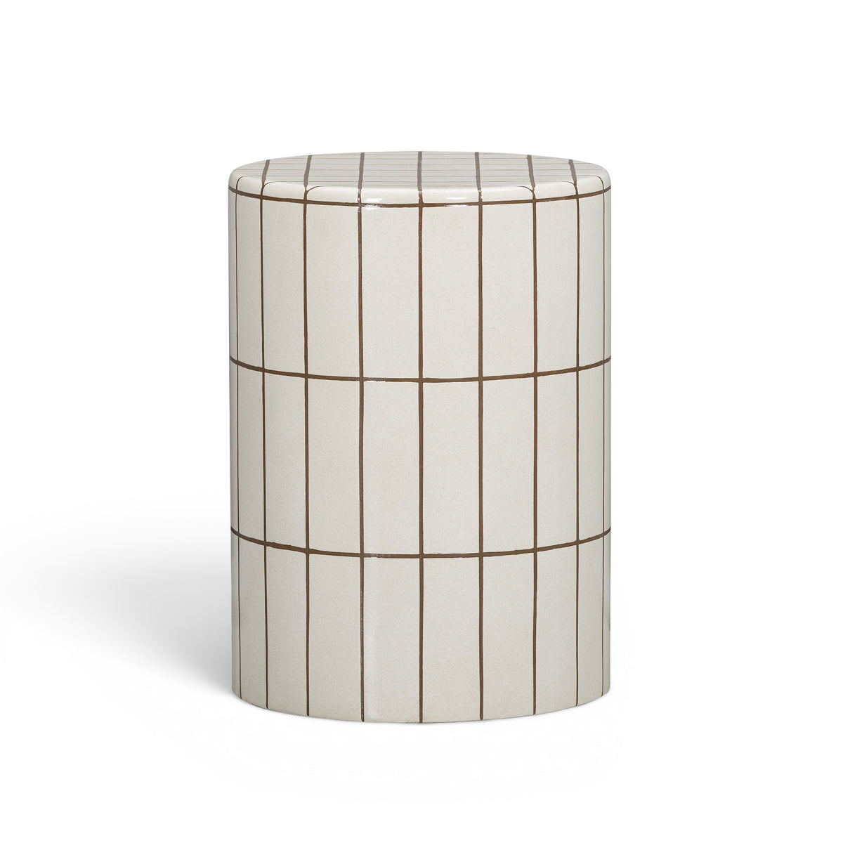 Tatiana Round Concrete Indoor/Outdoor Side Table - Ecru - Image 1