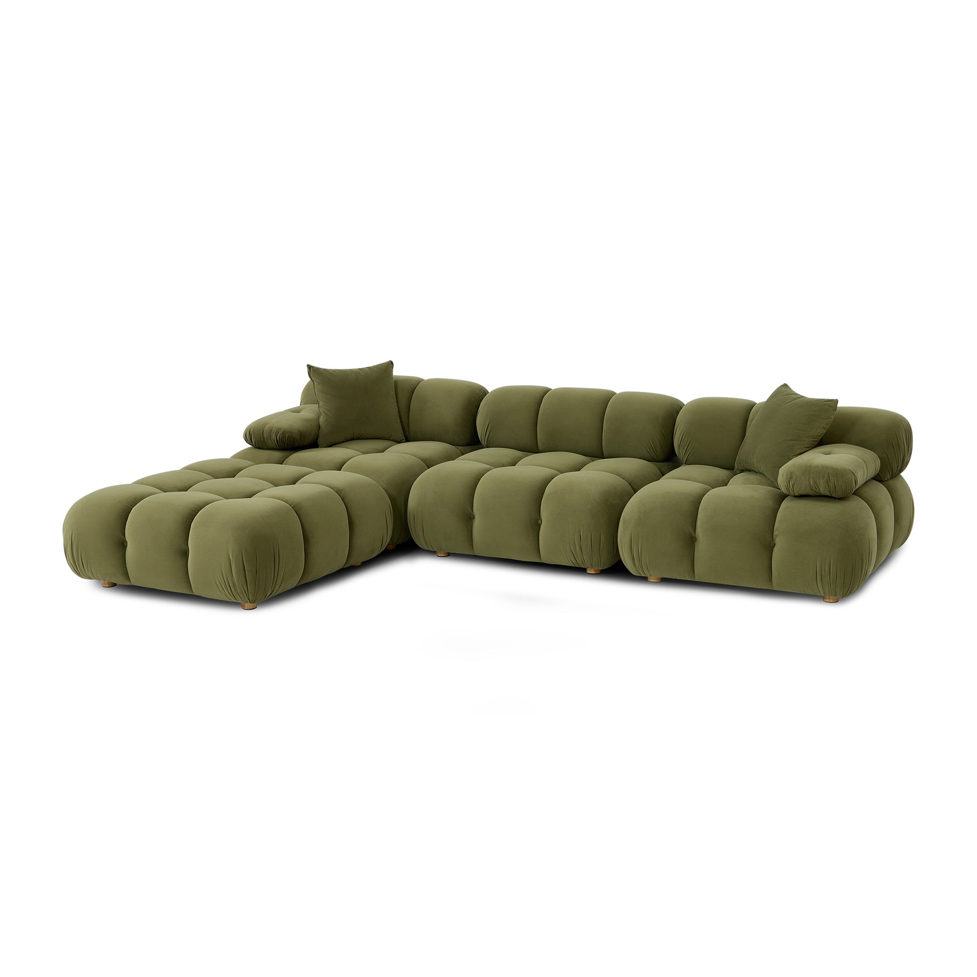 Calliope 4-Piece Performance Modular Sectional - Olive Green - Image 4