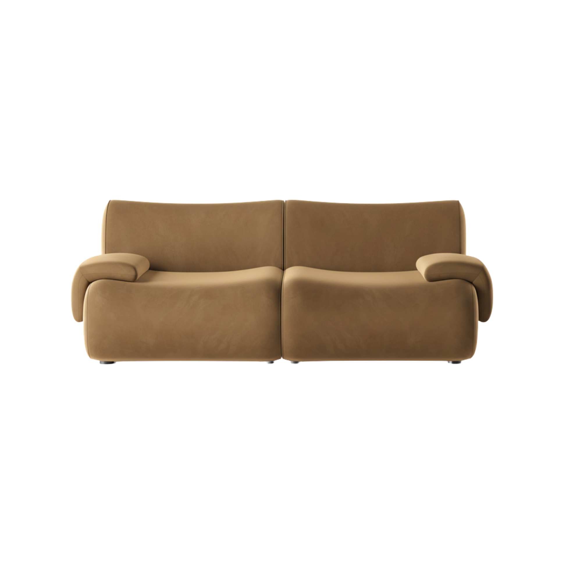 Zenith 80" Modular Loveseat - Brown - Image 1