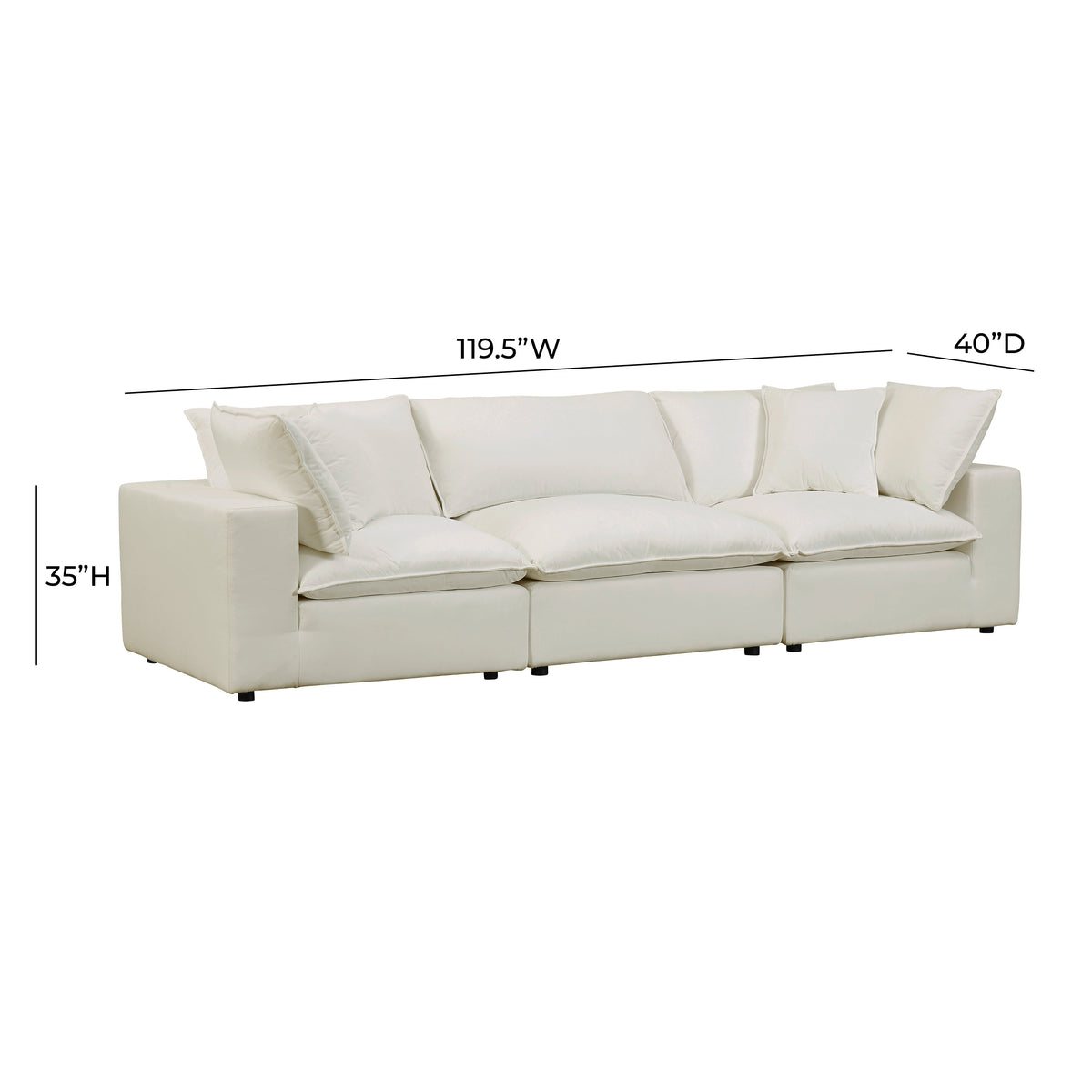 Cali 120" Modular Sofa - Natural - Image 7