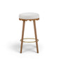 Oodle Cream Performance Vegan Mohair Light Walnut Bar Stool - Image 2