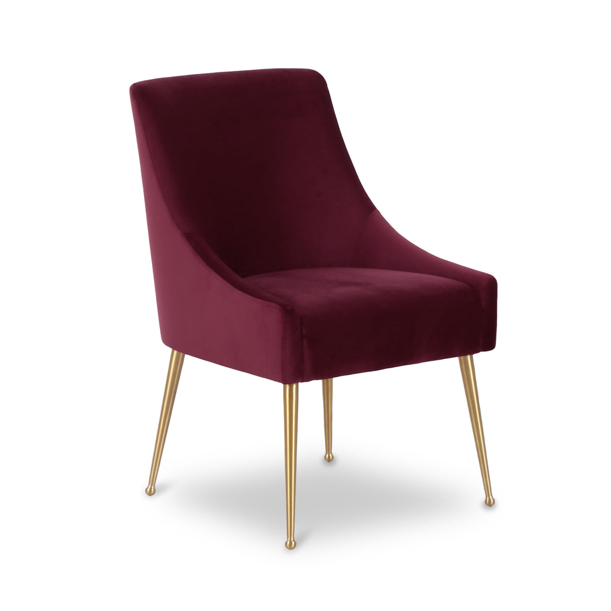 Beatrix Performance Velvet Dining Chair - Burgundy - Image 1