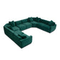 Perry 8-Piece Modular Large U-Sectional - Deep Green - Image 2