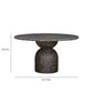 Cynthia 54" Dark Emperador Faux Marble Indoor/Outdoor Dining Table - Image 5