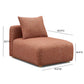 Hangover Modular Armless Chair - Red - Image 5