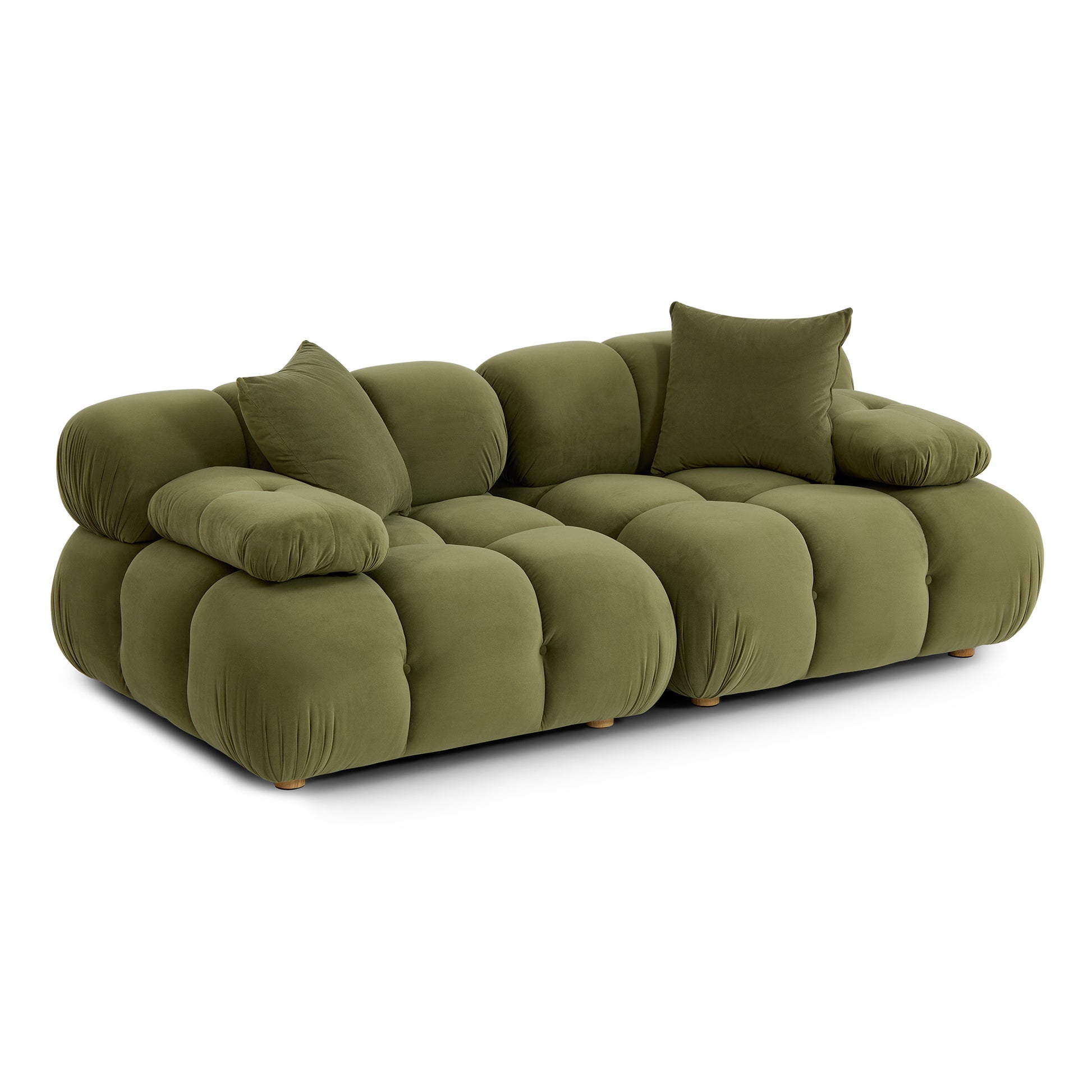 Calliope 79" Modular Loveseat - Olive Green - Image 2