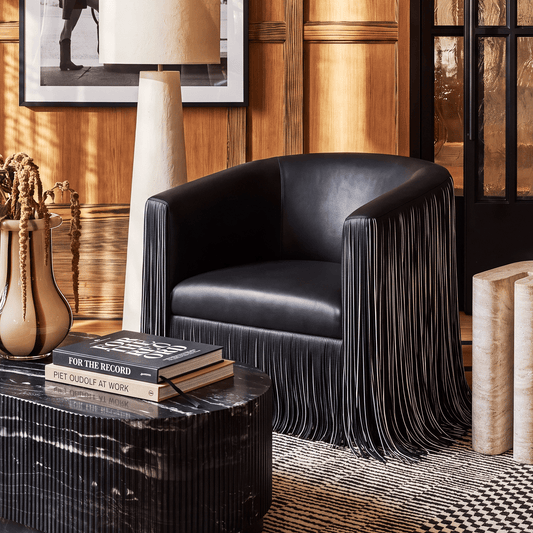 Shag Me Performance Vegan Leather Swivel Accent Chair - Image 2