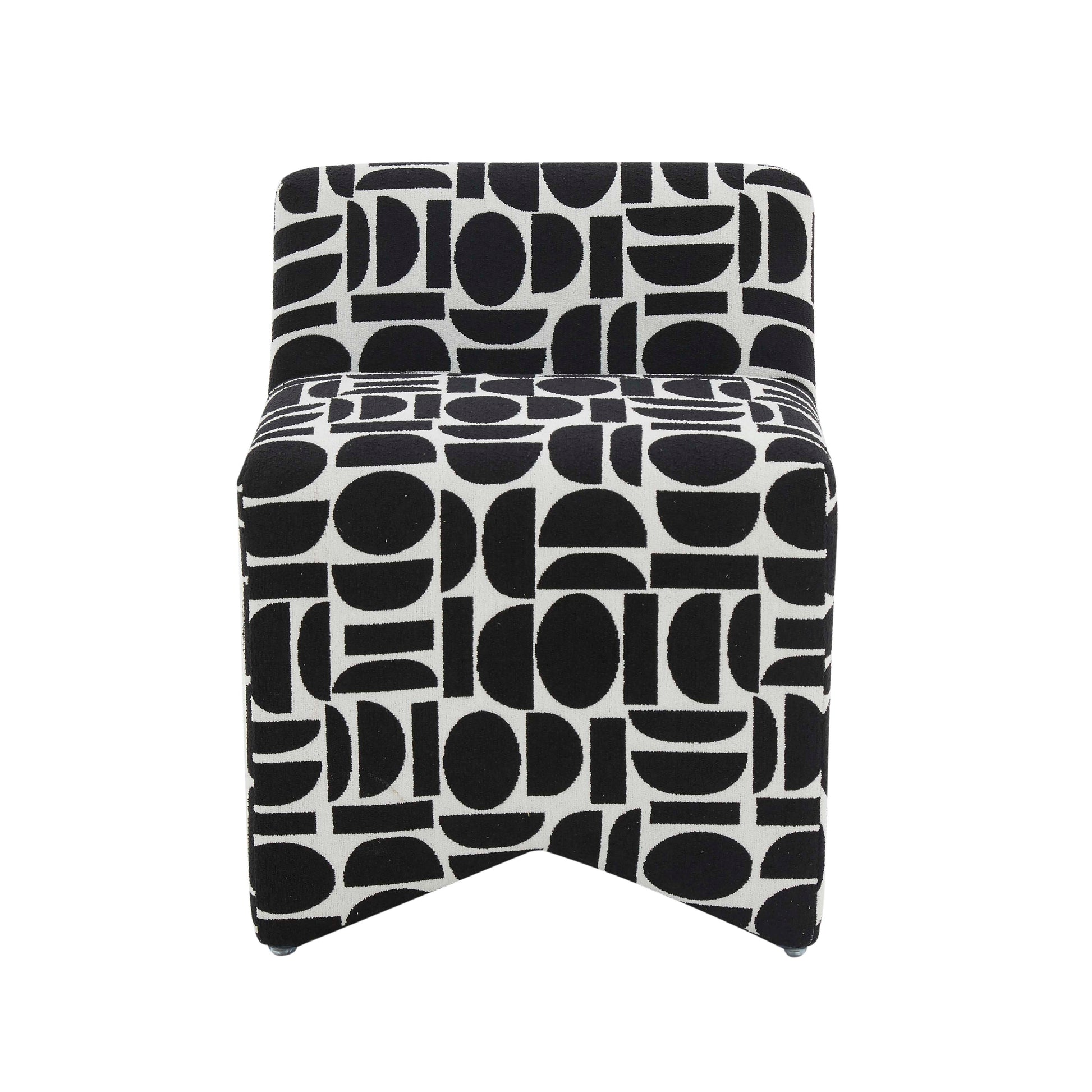 Pippa Accent Stool - Black and White - Image 4