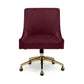 Beatrix Performance Velvet Office Swivel Chair - Burgundy - Image 2