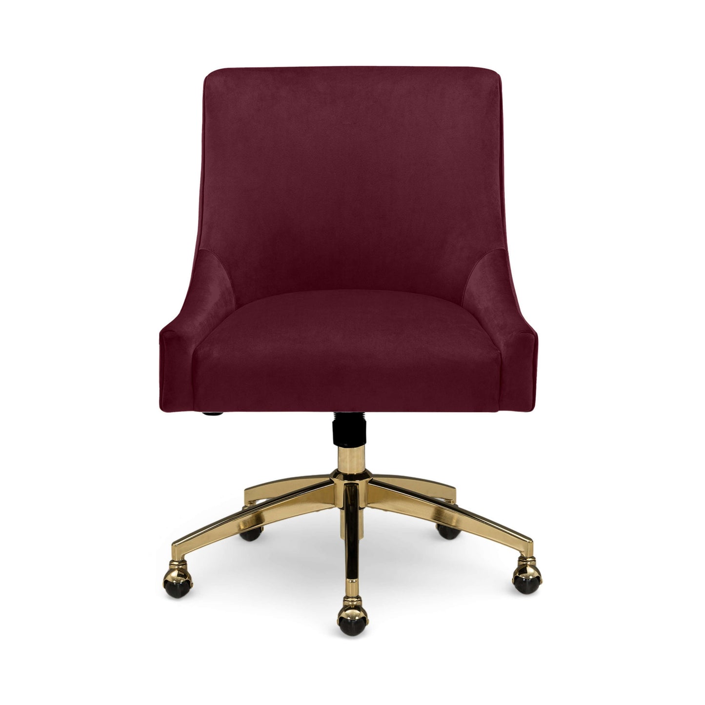 Beatrix Performance Velvet Office Swivel Chair - Burgundy - Image 2