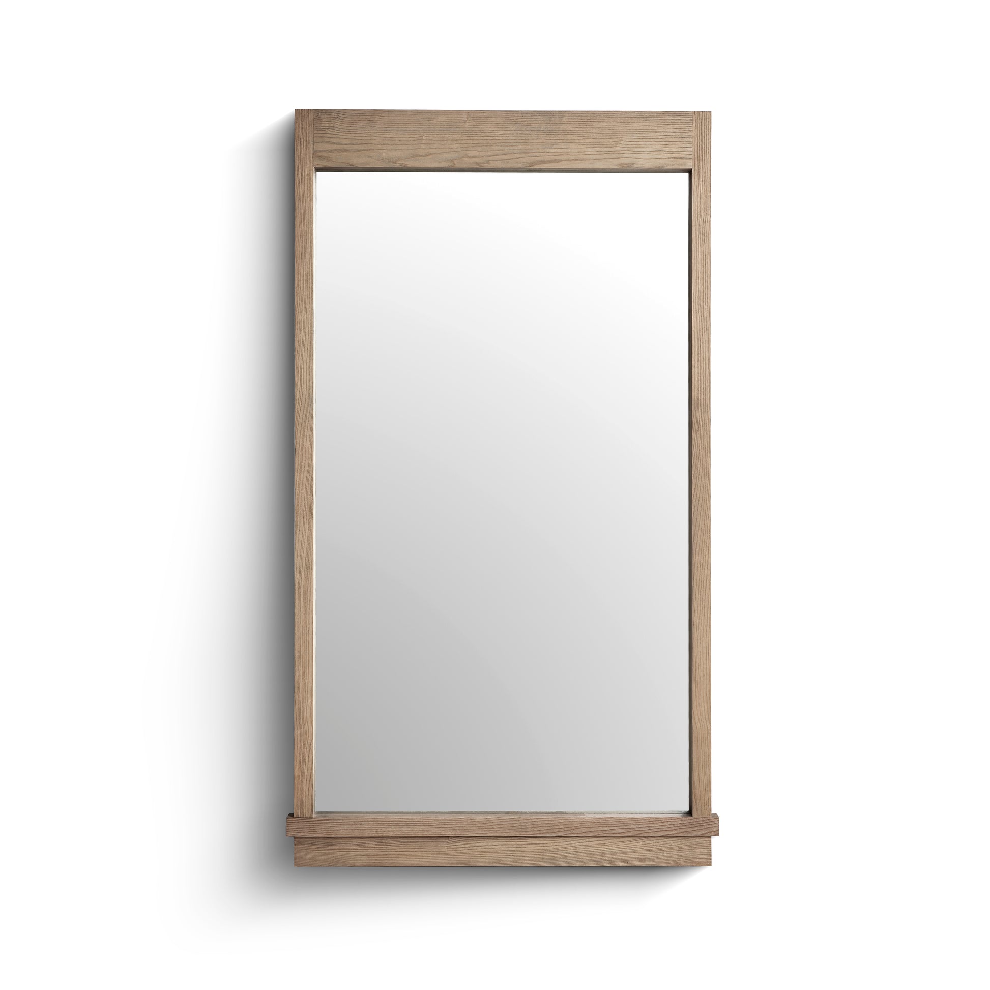 Aimee 44"X77" Solid Brushed Ash Floor Mirror - Image 1