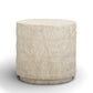 Roxanne Faux Travertine Indoor/Outdoor Concrete Side Table - Image 1