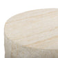 Roxanne Faux Travertine Indoor/Outdoor Concrete Side Table - Image 4