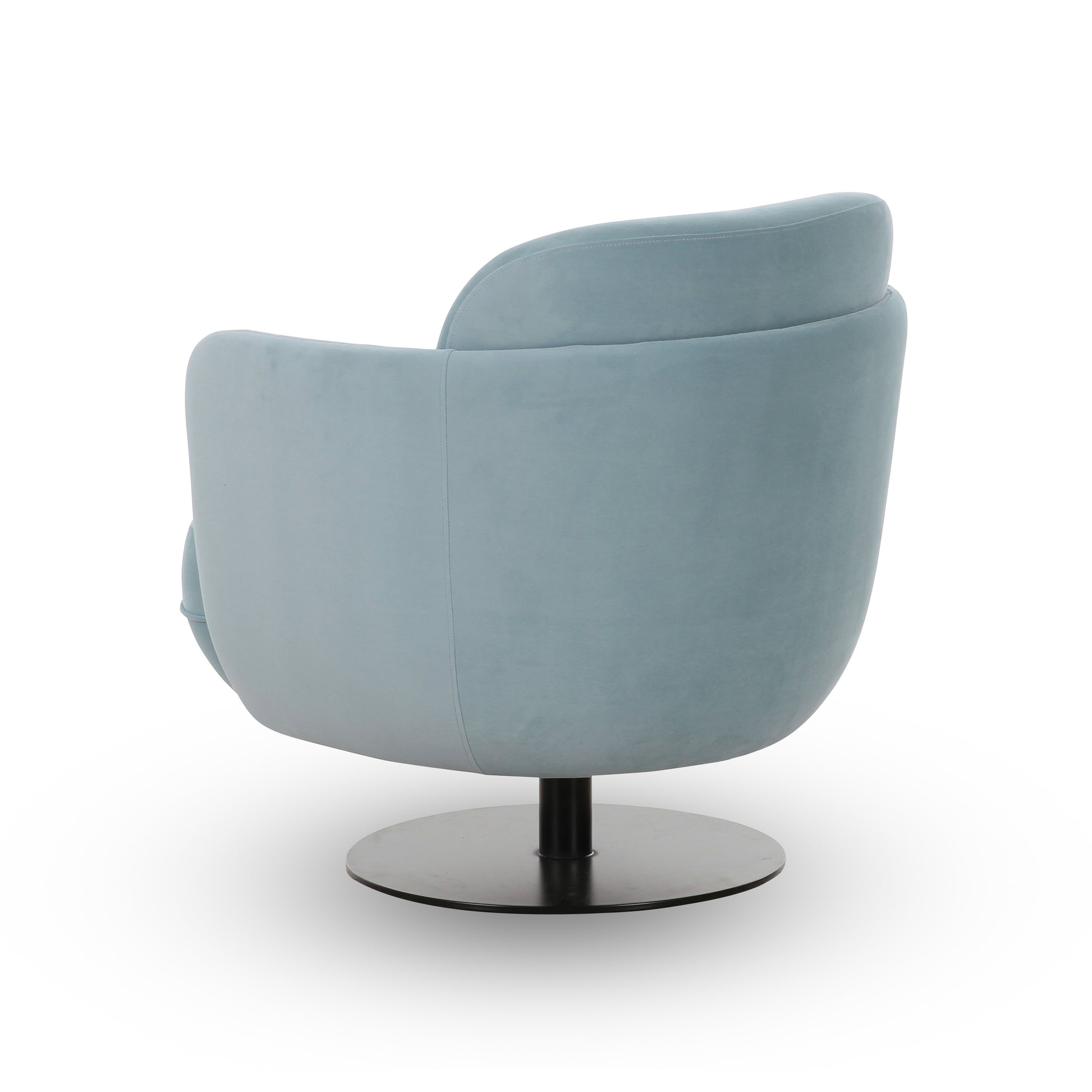 Solange Swivel Accent Chair - Blue - Image 4