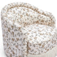 Pamela Tasseled Lounge Accent Chair - Natural Floral Print - Image 3