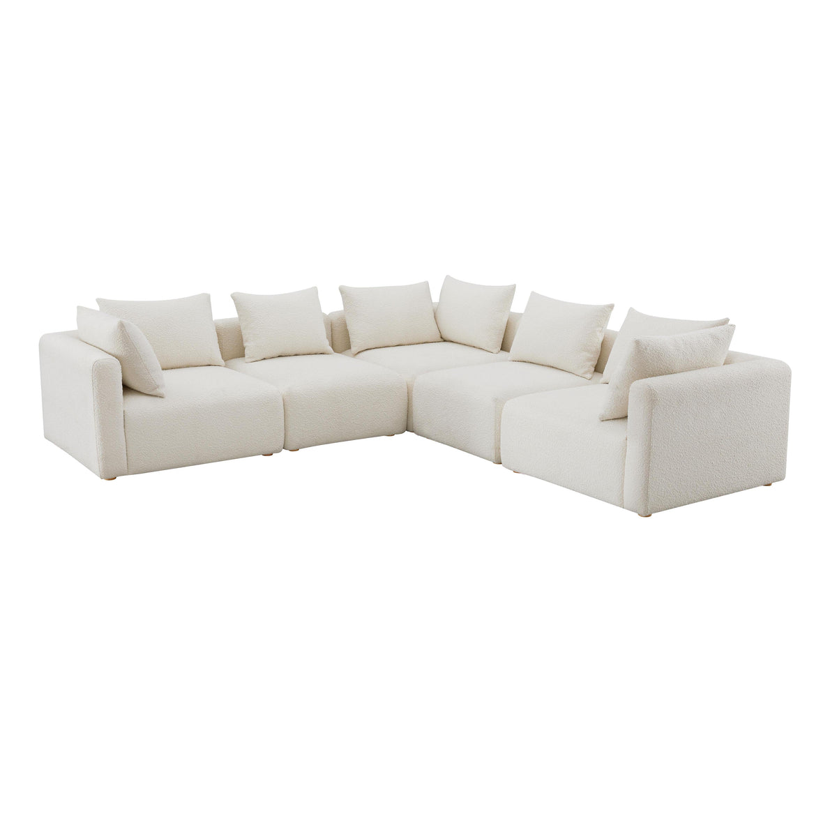 Hangover 5-Piece Modular L-Sectional - Cream - Image 3