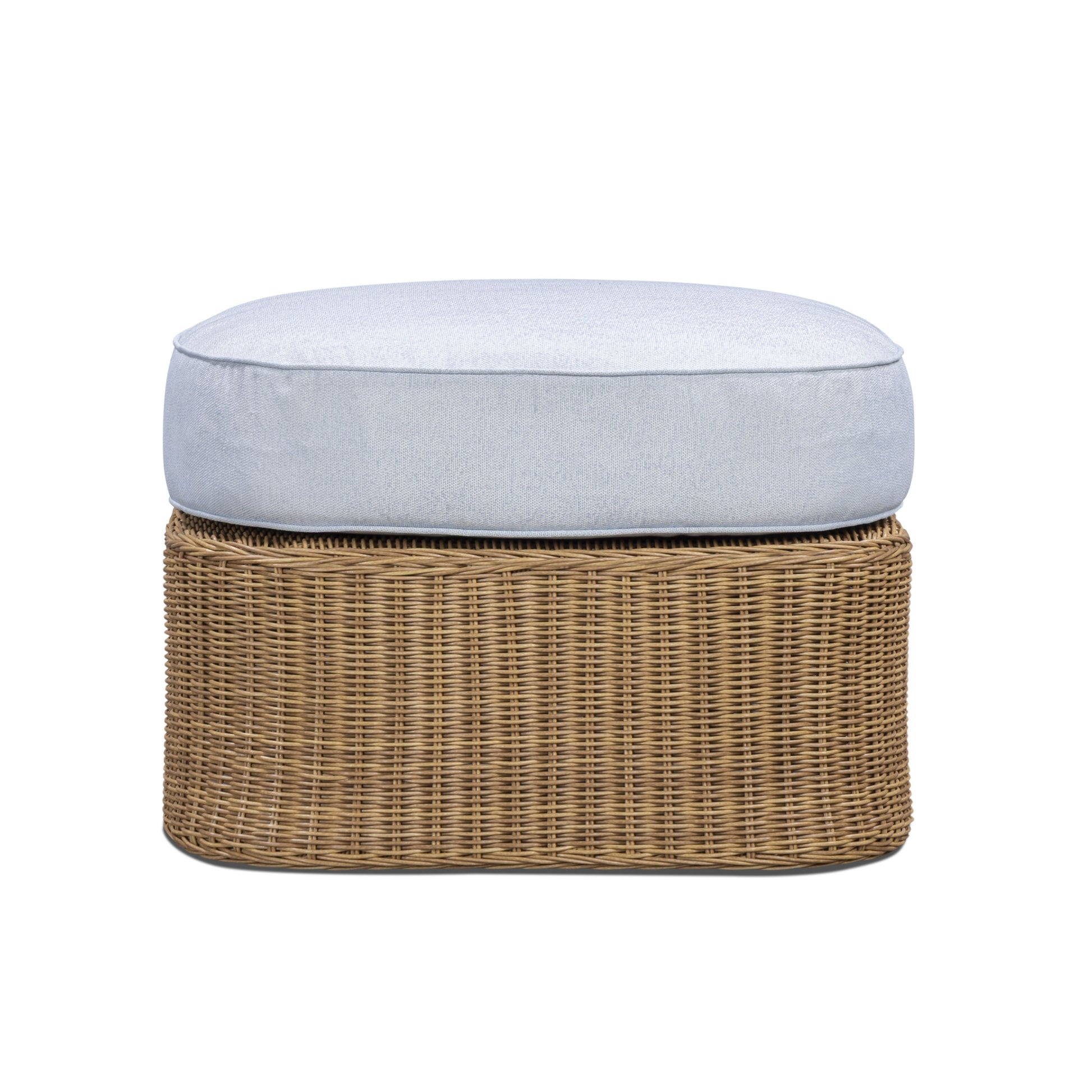 Axel Blue Boucle Outdoor Ottoman - Image 2
