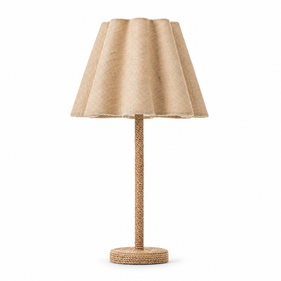 Ondelys Natural Jute Scalloped Table Lamp - Image 1
