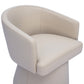 Kristen Rolling Desk Chair - Beige - Image 4