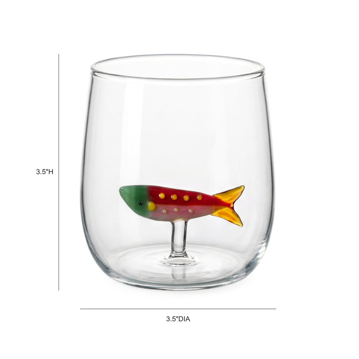 Fishy Water Glass - Set of 4 - Image 4