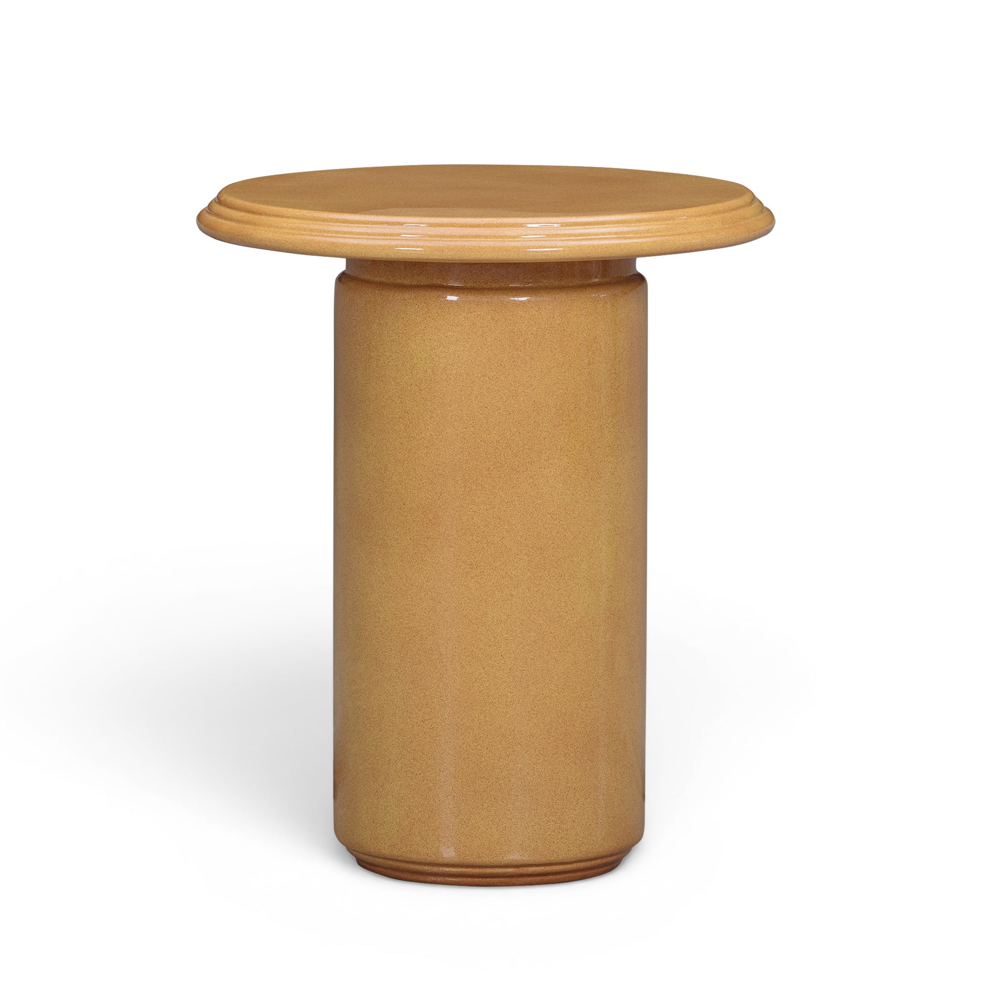 Tate Turmeric Concrete Indoor/Outdoor Side Table - Image 1