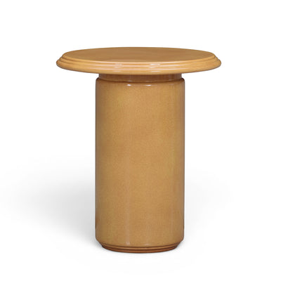 Tate Turmeric Concrete Indoor/Outdoor Side Table - Image 1