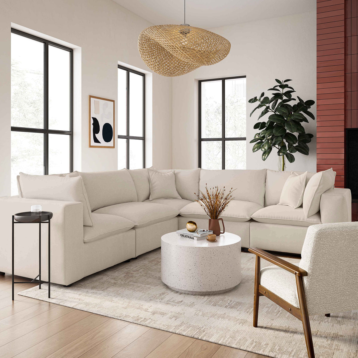 Cali Modular Corner Chair - Natural - Image 2