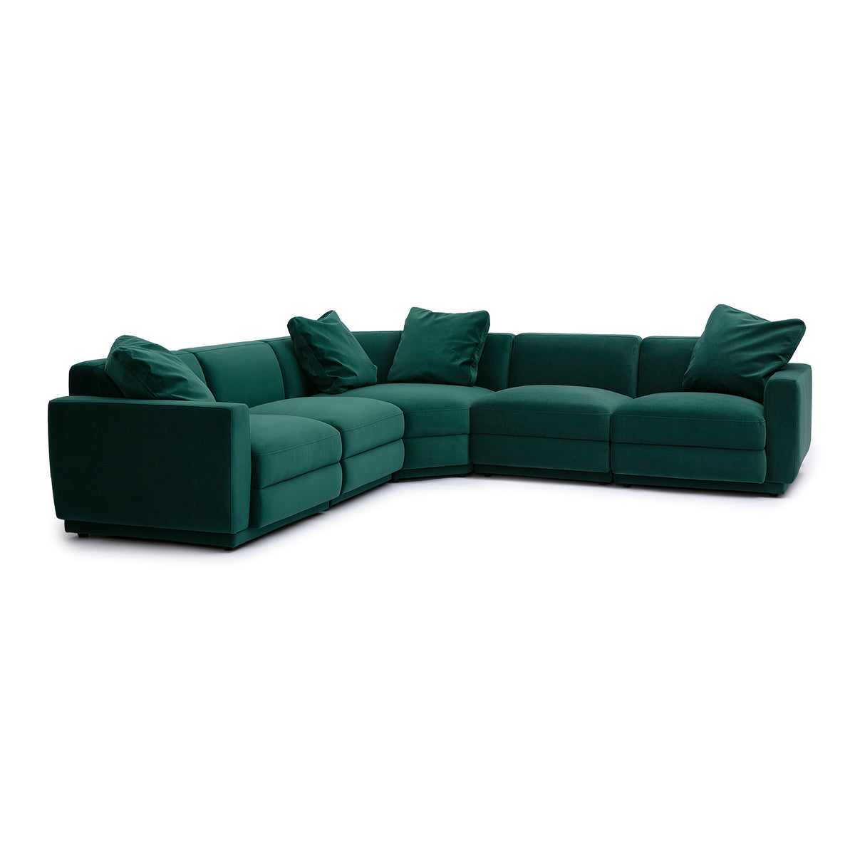 Perry 5-Piece Modular L-Sectional - Deep Green - Image 1