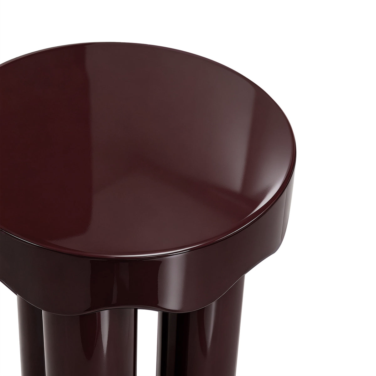 Casper High Gloss Nesting Side Table Set - Burgundy - Image 8