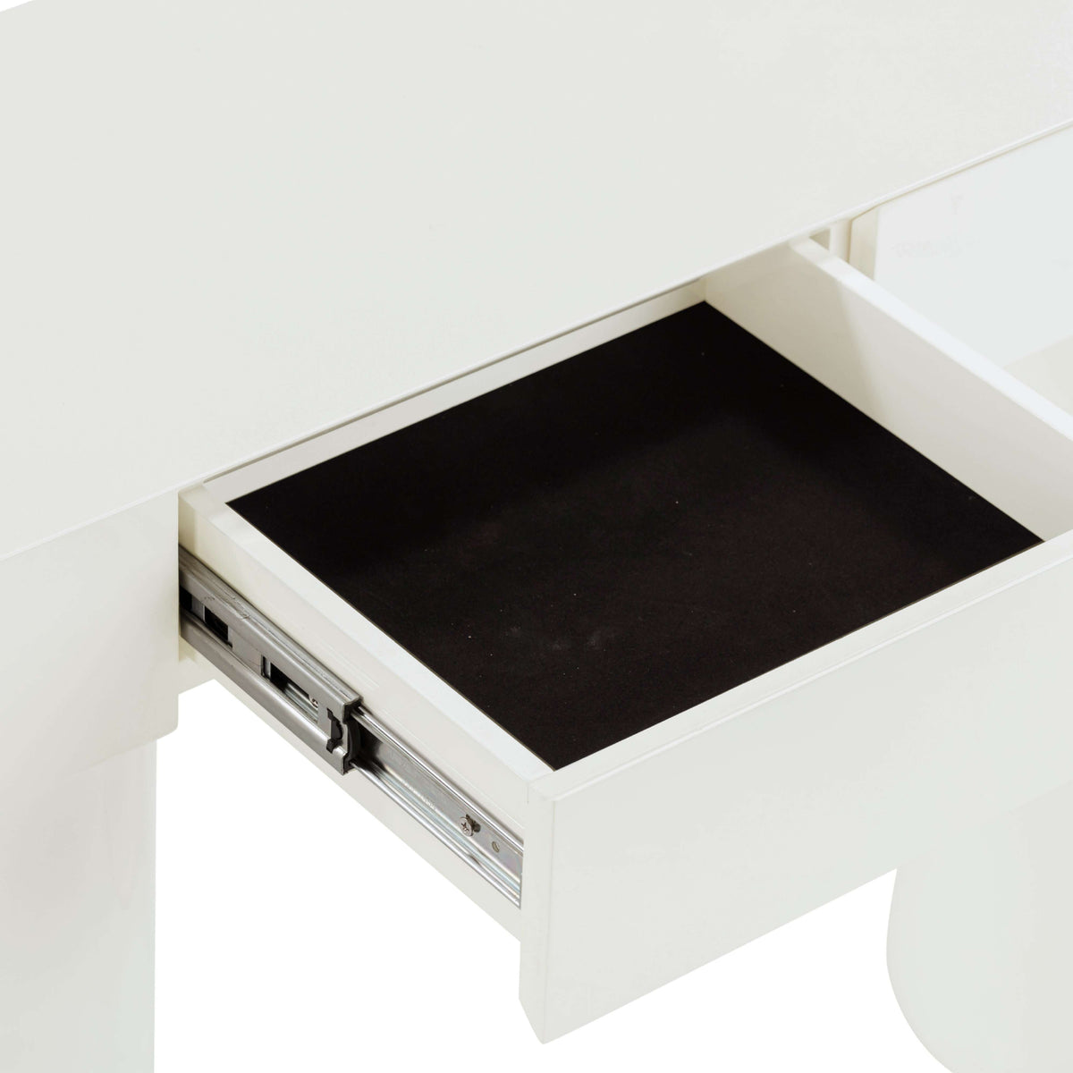 Mira 50" High Gloss Console Table - Cream - Image 7