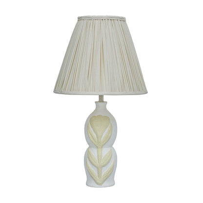Edith Curved Papier Mache Flower Pleated Table Lamp - Default Title - Image 2
