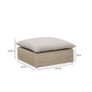 Cali Performance Fabric & Wicker Outdoor Ottoman - Grey / Beige - Image 5
