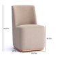 Melissa Performance Fabric Rolling Dining Chair - Tan - Image 6