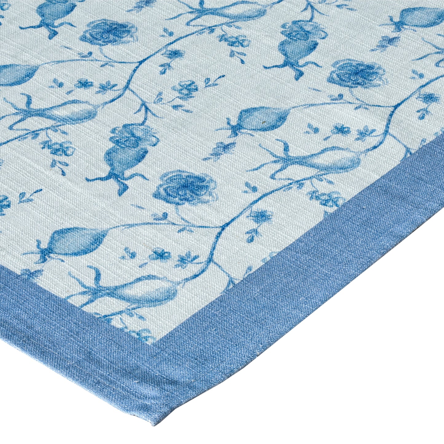 Dolce Natural Cotton Table Cloth - Baby Blue / 70