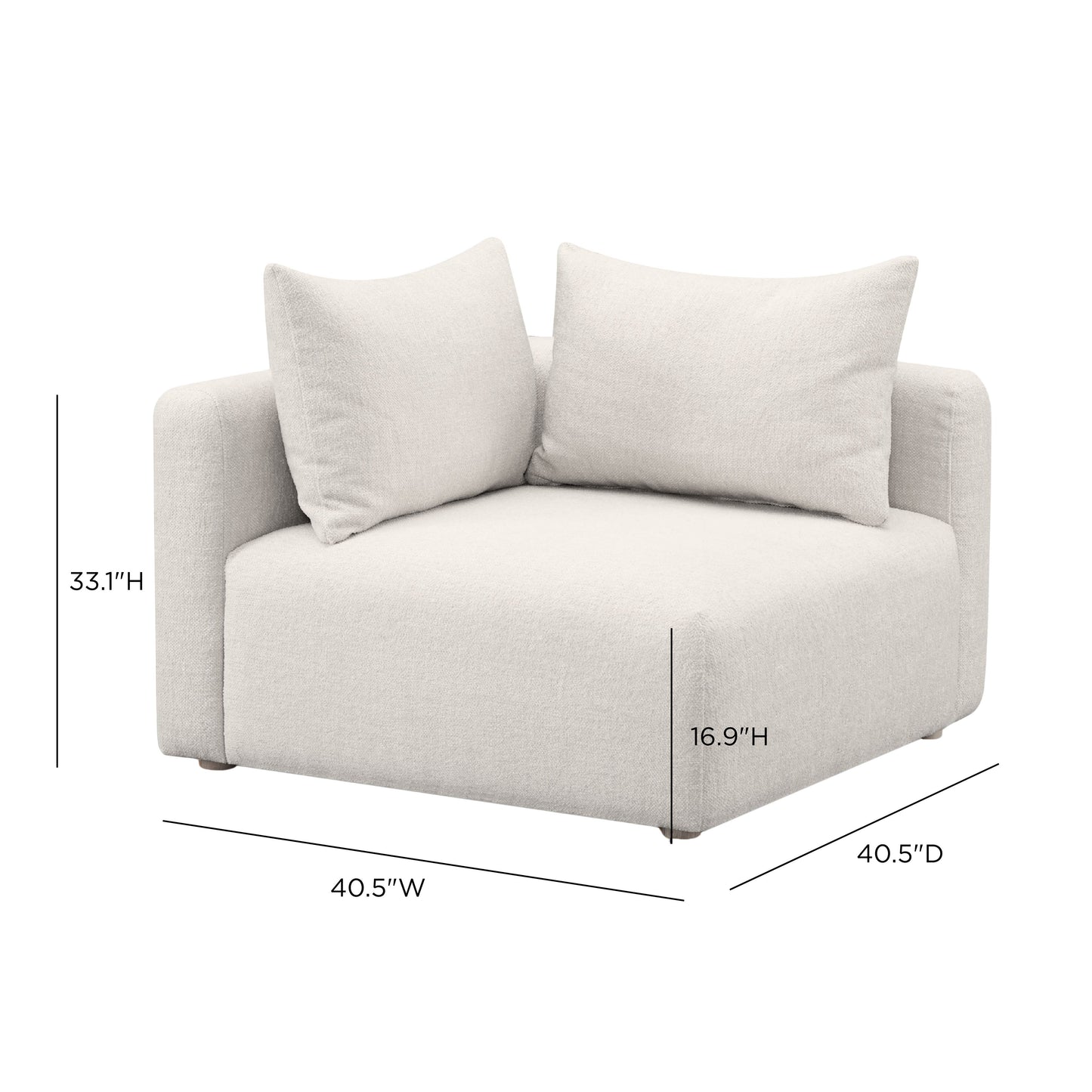 Hangover Modular Corner Chair - Ivory - Image 6