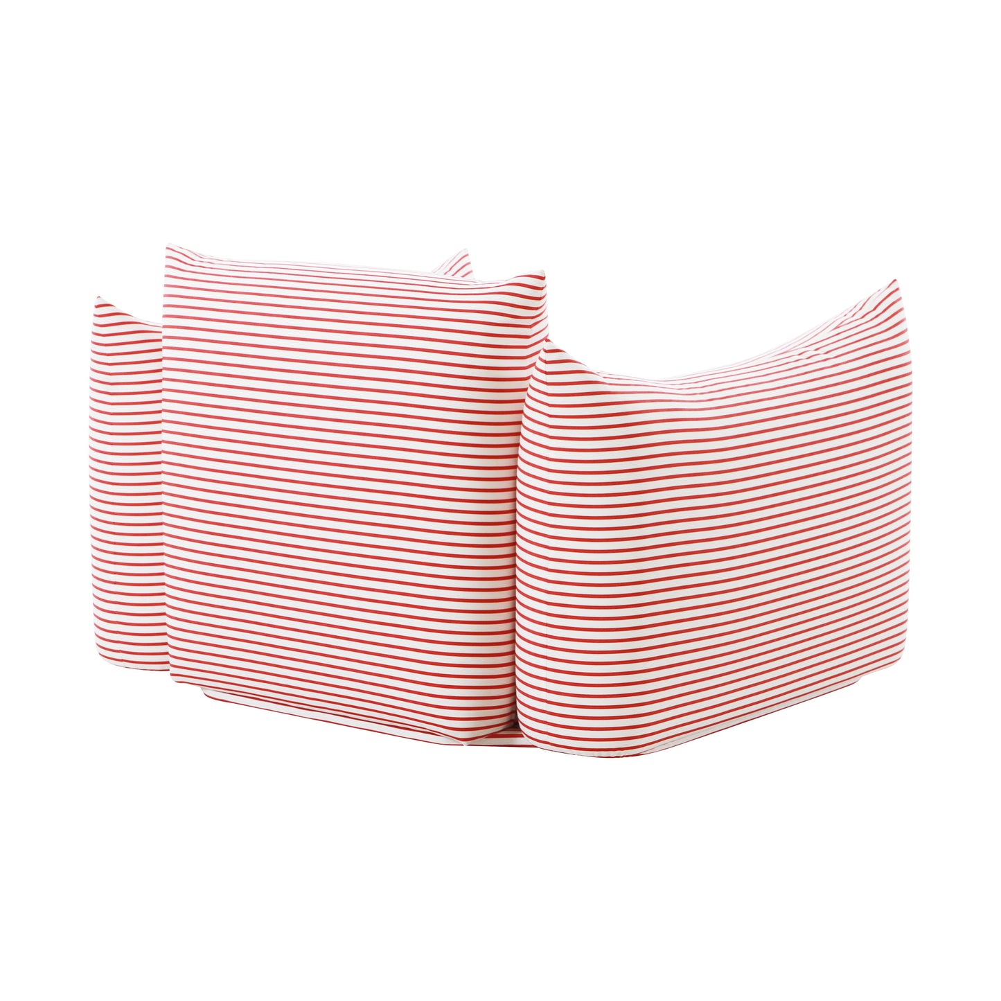Saint Tropez Stuffed Indoor/Outdoor Armchair - Red - Image 4