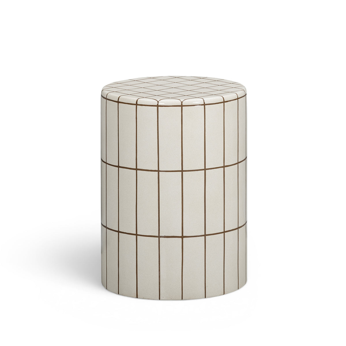 Tatiana Round Concrete Indoor/Outdoor Side Table - Ecru - Image 2