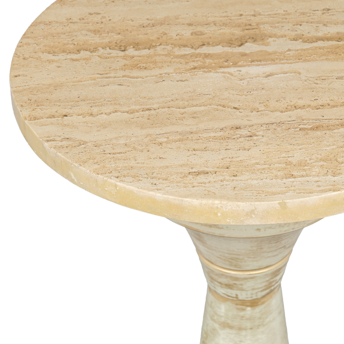 Tara Side Table - Travertine - Image 3