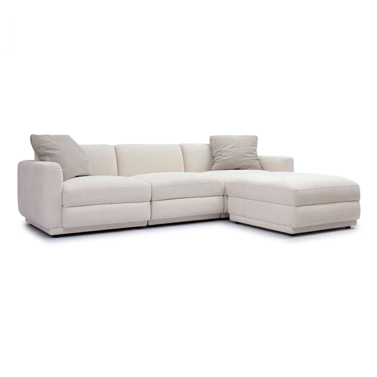 Perry 4-Piece Modular Sectional - Cream - Image 3