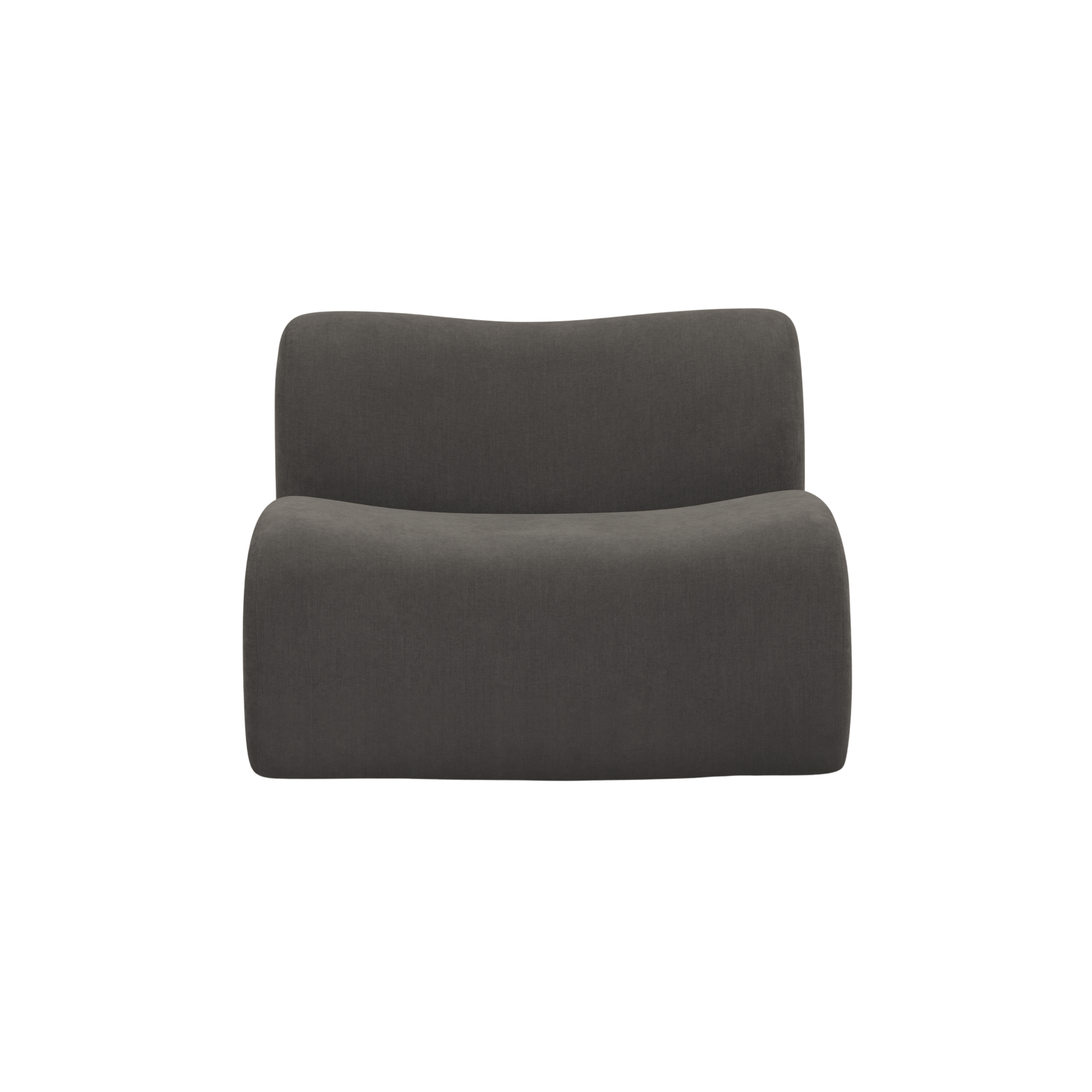 Zenith Contract-Grade Upcycled Fabric Armless Chair - Grey - Image 3
