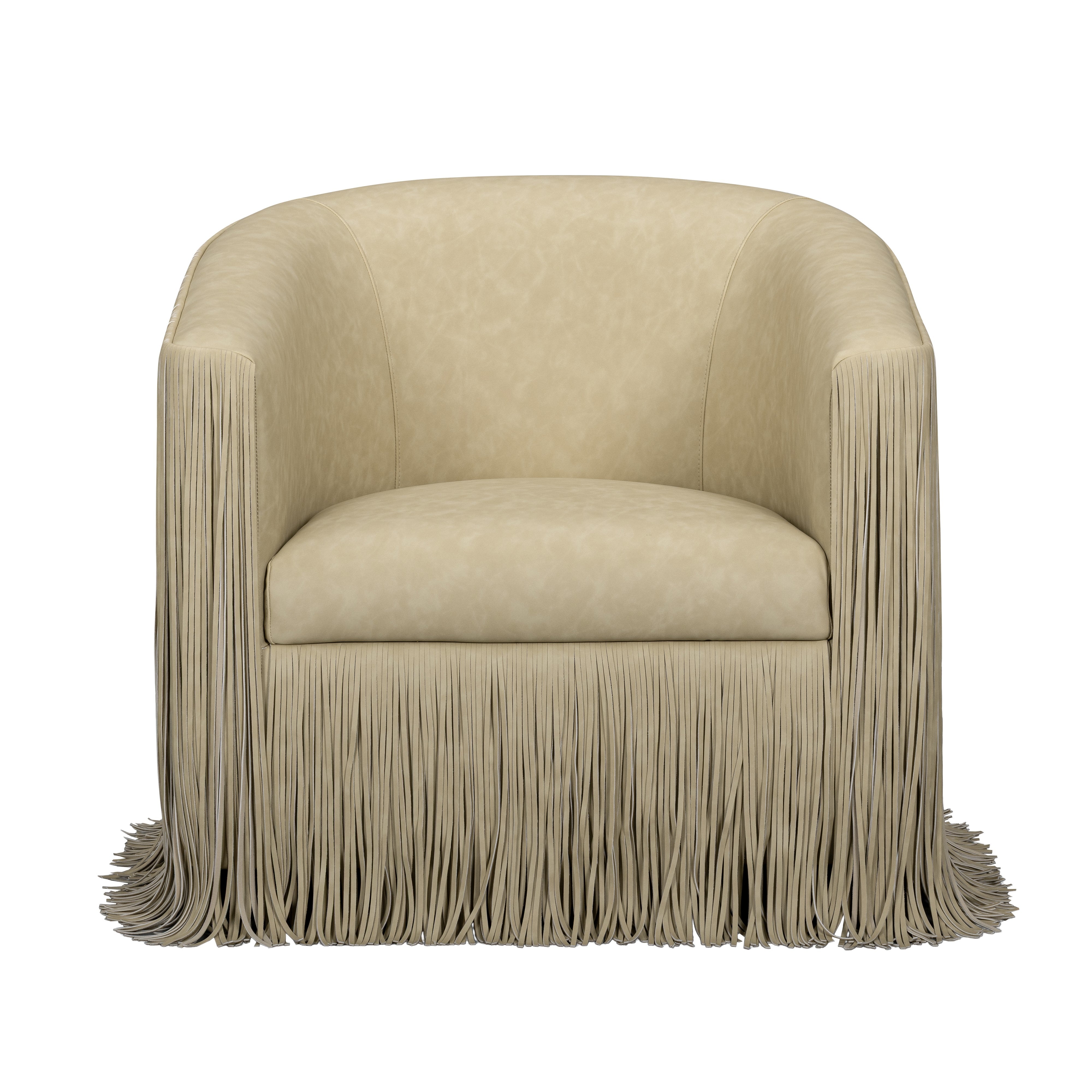 TOV Furniture Shag Me Swivel Accent Chair